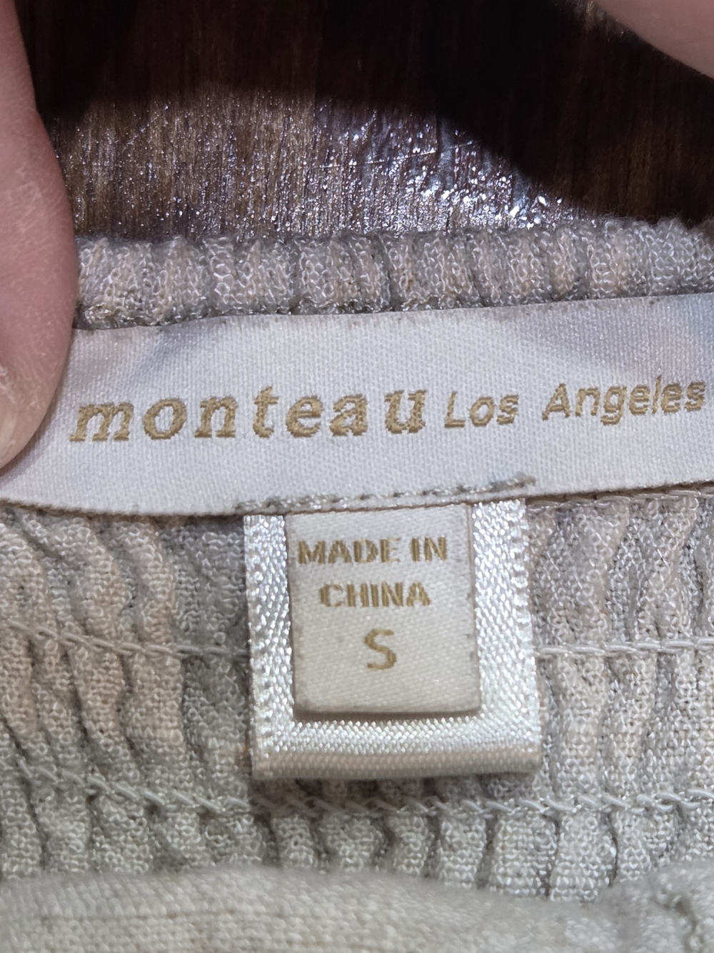 Monteau Beige Linen Blend Button Front Midi Dress Sleeveless Coastal Beach S - Picture 3 of 7